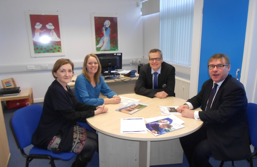 Mark discussing Castledon School’s proposed new sixth form earlier this year