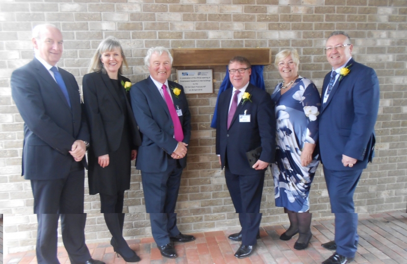 Mark Francois pictured with Debbie Stokes, the Principal of Greensward Academy