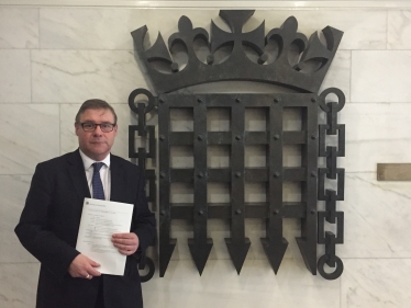 Rayleigh and Wickford MP Mark Francois pictured with the agenda for business at the House of Commons today, which will continue, despite yesterday’s terrorist attack.