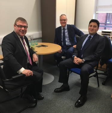 Mark Francois MP pictured at his recent meeting with Dr Kashif Saddiqui, Chair, and Mr Ian Stidston, Accountable Officer of the Castle Point and Rochford Clinical Commissioning Group.