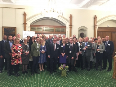 Rayleigh and Wickford MP Mark Francois pictured with Debbie Kerslake, the outgoing Chief Executive of Cruse at a special reception in the House of Commons to mark her long service.