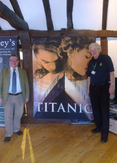 Mark Francois MP pictured with Chairman of the Rayleigh Town Museum, Mr Mike Davies at the museum’s recent Titanic exhibition.