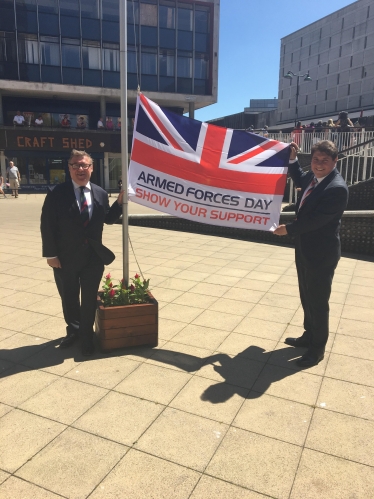 MPs Mark Francois and Stephen Metcalfe showing their support for our Armed Forces at Armed Forces Day in Basildon on Saturday 30th June.