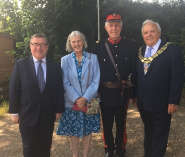 Rayleigh and Wickford MP Mark Francois with Councillor Jack Lawmon, the new chairman of Rayleigh Town Council and Mr Dan Squire the Deputy Lord Lieutenant of Essex and his wife Marion.