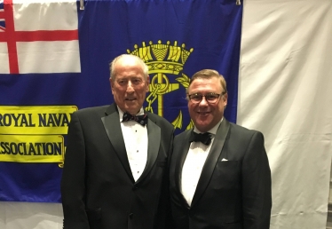 Rayleigh and Wickford MP Mark Francois pictured with the Chairman of the Royal Naval Association James Hammond at their recent annual dinner at Saxon Hall.