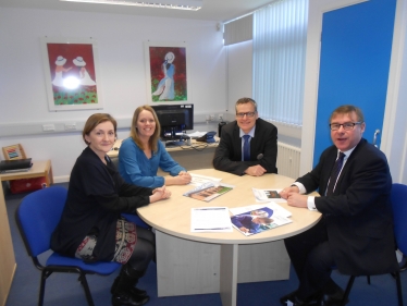 Mark discussing Castledon School’s proposed new sixth form earlier this year