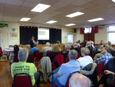 Mark Francois addressing a recent meeting of Brexit supporters in Hockley