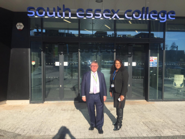 Mark Francois MP with South Essex College Principal Denise Brown,  during his recent visit to SEC’s new high tech campus in Basildon